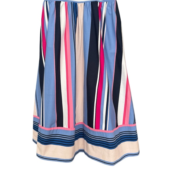 Kate Spade New York Multi Stripe Sleeveless Midi Dress Pink Blue Size 2 - Picture 5 of 14